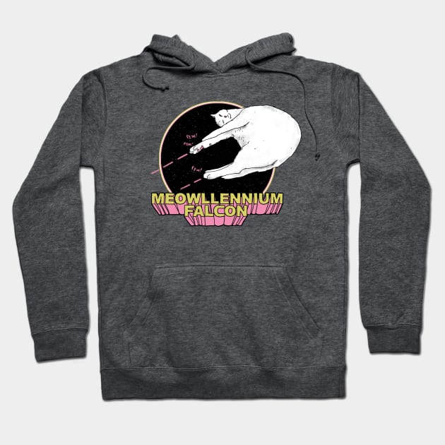 Meowllennium Falcon Hoodie by Hillary White Rabbit